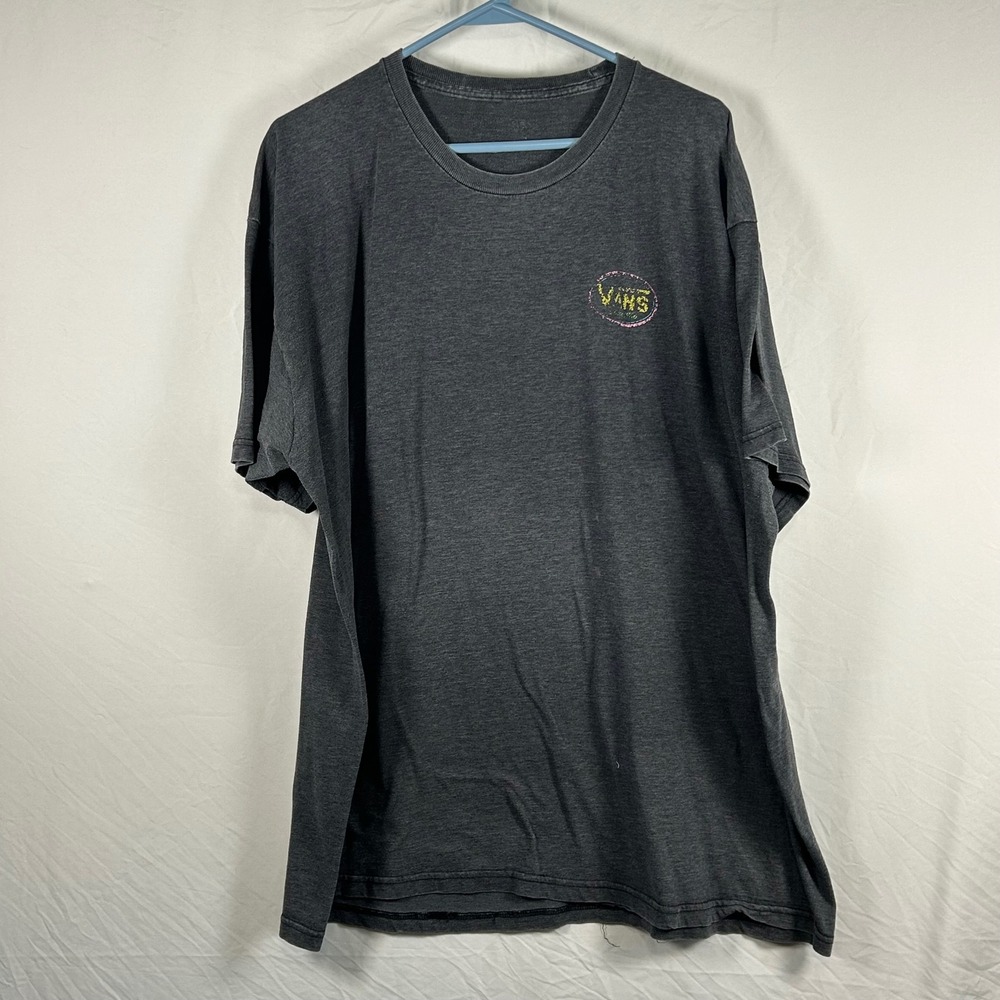 Vans Graphic T-Shirt Mens XL Charcoal Distressed Faded Since 1966 Logo Tee